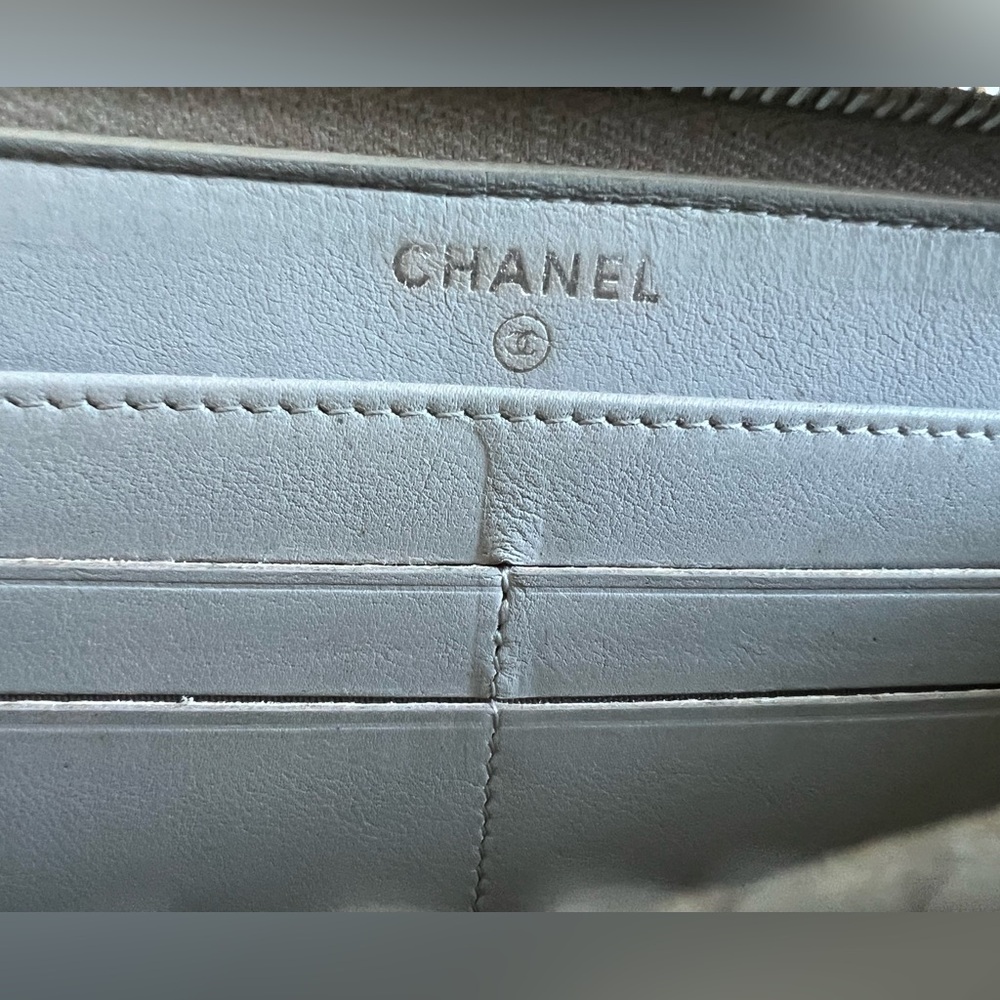 Chanel Gray Deauville Tweed Wallet - Picture 5 of 12
